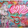 Love Rocks - Spray Paint, Mixed Media on Canvas. By Graffiti Artist Aladdin