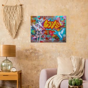 Spreading The Love Graffiti Art Painting by graffiti artist Aladdin