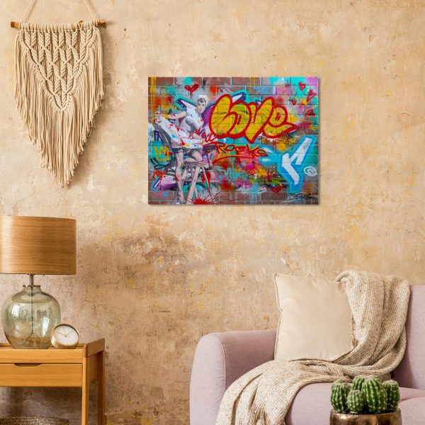 Spreading The Love Graffiti Art Painting by graffiti artist Aladdin